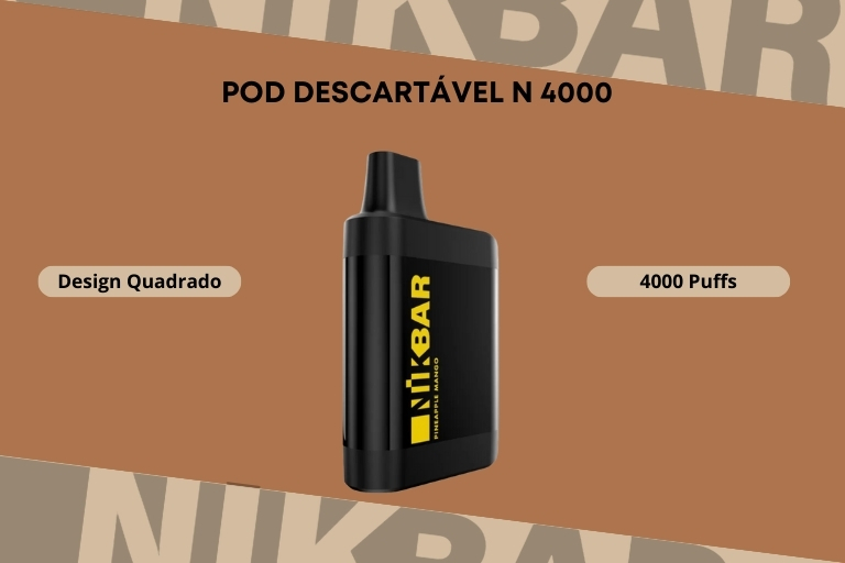 Pod Descartável NikBar N 4000